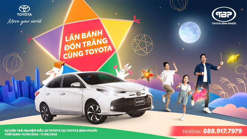 LĂN BÁNH ĐÓN TRĂNG CÙNG TOYOTA BÌNH PHƯỚC