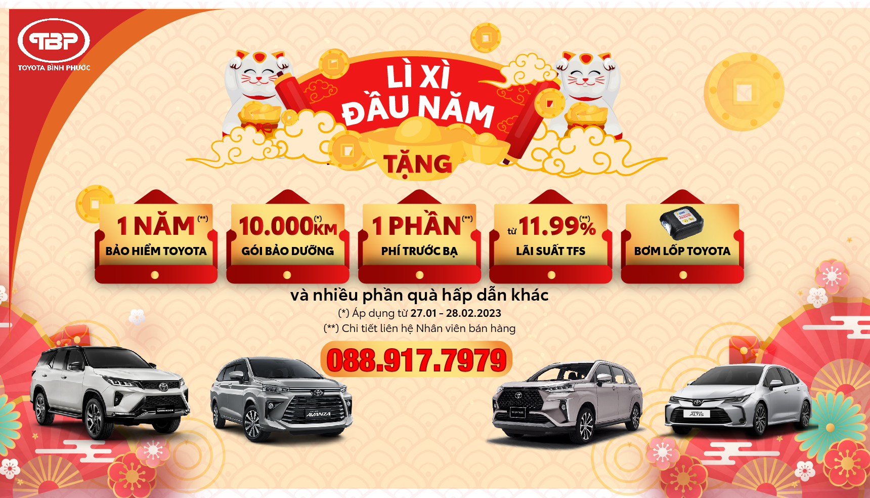 LÌ XÌ ĐẦU NĂM từ Toyota Bình Phước️