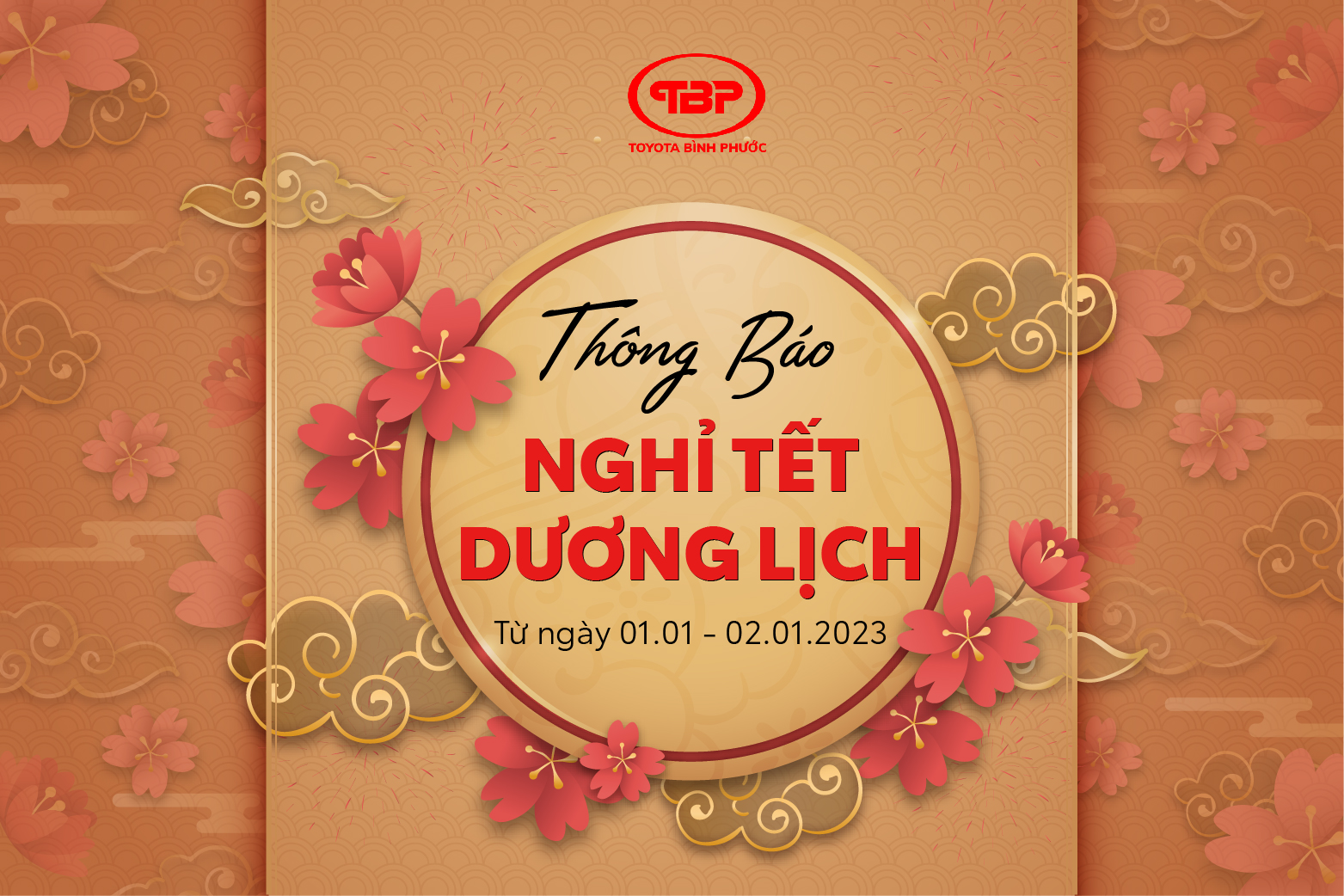THÔNG BÁO NGHỈ TẾT DƯƠNG LỊCH 2023