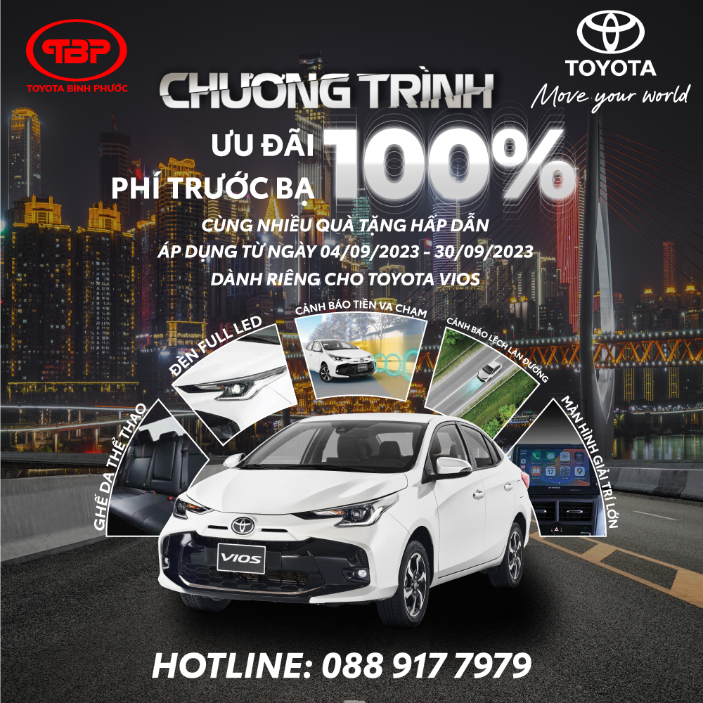 Chương trình ưu đãi cho quý khách hàng khi mua Vios trong tháng 09/2023